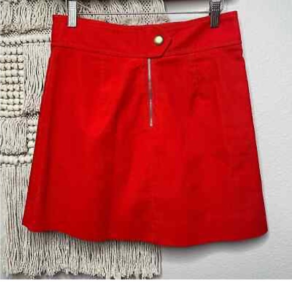 J. Crew Red Corduroy Skirt Sz.4 - Picture 1 of 5